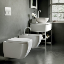 Vas WC suspendat, Hatria, Bianca, rimless, alb